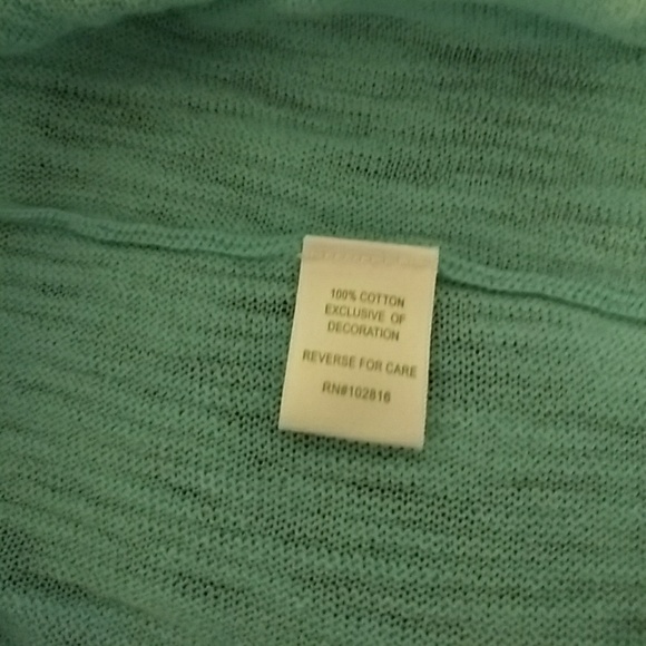 DONATED Garnet Hill embroidered aqua slub cotton - Picture 7 of 8